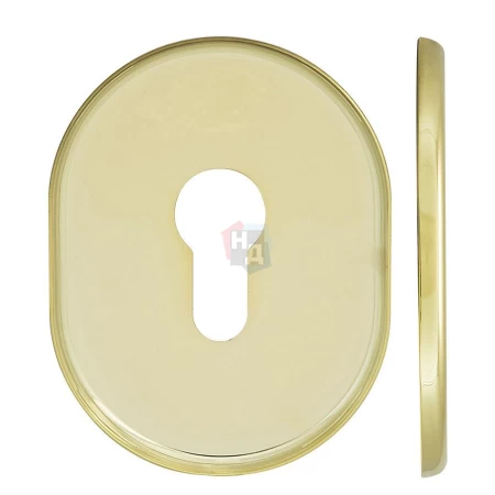 Декоративная накладка под цилиндр Mul-T-Lock A630 OVAL латунь pvd (без шторки)