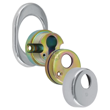 Броненакладка врезная Disec CD2100 Contro OVAL внутренняя хром полированный