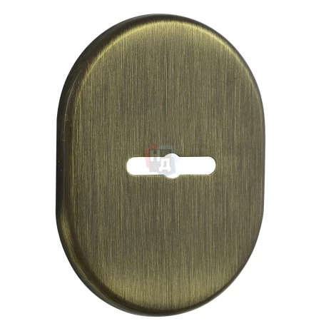 Декоративная накладка под сувальдный ключ Disec KT090 MATRIX OVAL бронза сатин (со скрытой шторкой)