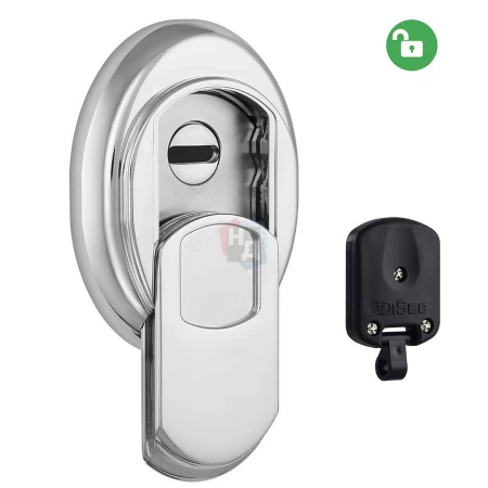 Броненакладка врезная Disec MG3551 OVAL внешняя хром матовый