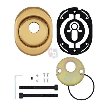 Броненакладка врезная Disec CD2000 Contro OVAL внутренняя латунь pvd