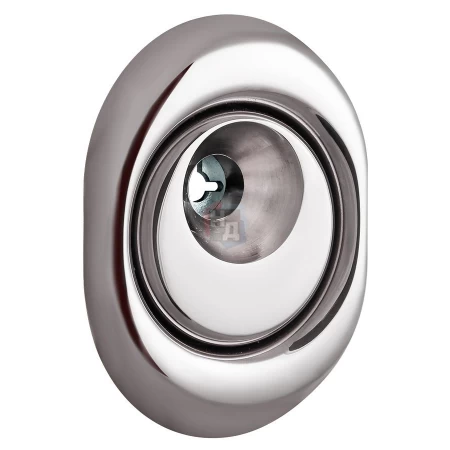 Броненакладка врезная Disec BD108 Monolito OVAL внешняя хром полированный (под ключ OMEGA)