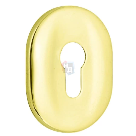 Декоративная накладка под цилиндр Mul-T-Lock A618 MATRIX OVAL латунь pvd (без шторки)