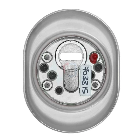 Броненакладка врезная Disec 4G2MB OVAL внешняя хром полированный