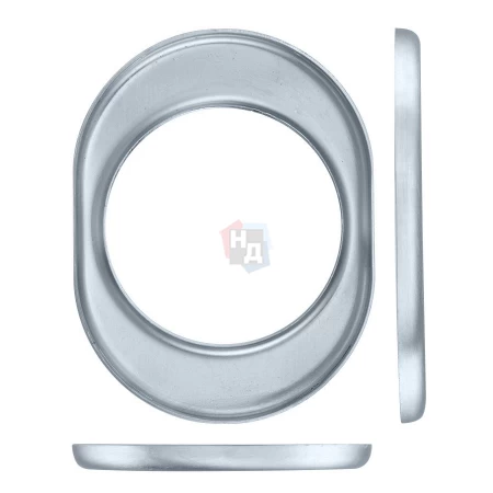 Накладка на броненакладку Disec KT056 OVAL хром матовый