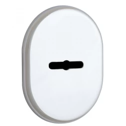 Декоративная накладка под сувальдный ключ Disec KT090 MATRIX OVAL хром полированный (со скрытой шторкой)
