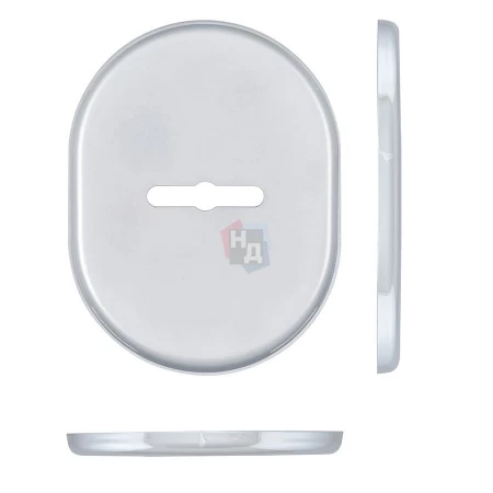 Декоративная накладка под сувальдный ключ Disec KT090 MATRIX OVAL хром полированный (со скрытой шторкой)