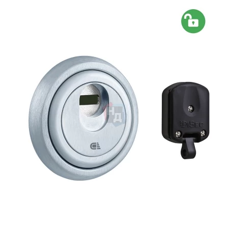 Броненакладка врезная Disec 3G2MM ROUND внешняя хром матовый