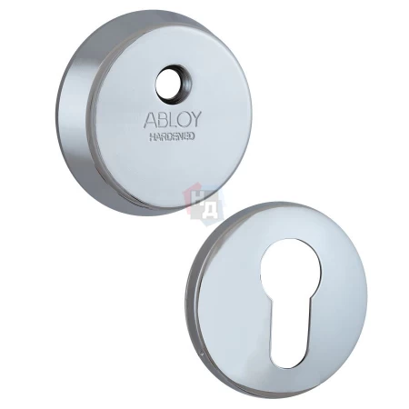 Броненакладка накладная Abloy CH101 h.12,5мм ROUND хром полированный