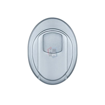 Броненакладка накладная Disec MG3551DM OVAL внешняя хром матовый (под сувальдный ключ)