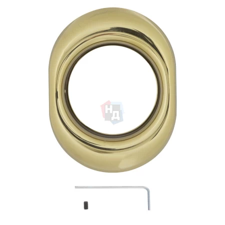 Накладка на броненакладку Disec A1559 OVAL латунь pvd