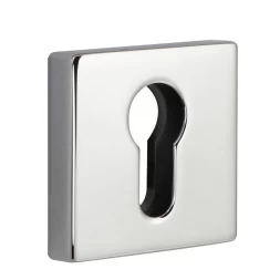 Декоративная накладка под цилиндр Disec KT002 SQUARE хром полированный