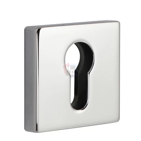 Декоративная накладка под цилиндр Disec KT002 SQUARE хром полированный
