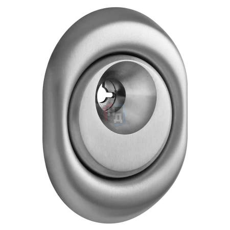 Броненакладка врезная Disec BD108 Monolito OVAL внешняя нержавеющая сталь (под ключ OMEGA)