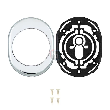 Накладка на броненакладку Disec KT3559 OVAL хром полированный