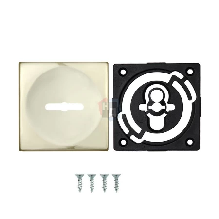 Декоративная накладка под сувальдный ключ Disec KT3826 MATRIX SQUARE латунь pvd (без шторки)