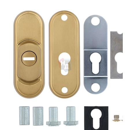 Броненакладка накладная Rostex R3 Decor PLATE титан pvd матовый (38-45мм)