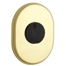 Декоративная накладка под ключ OMEGA Disec KT2140 OVAL латунь pvd (со шторкой)
