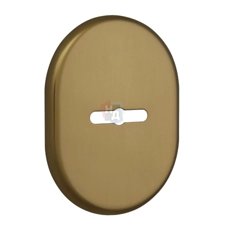 Декоративная накладка под сувальдный ключ Disec KT090 MATRIX OVAL бронза pvd (со скрытой шторкой)