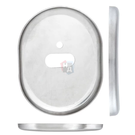 Декоративная накладка под ключ OMEGA Disec KT3856 LEVER KEY OVAL нержавеющая сталь (со шторкой)