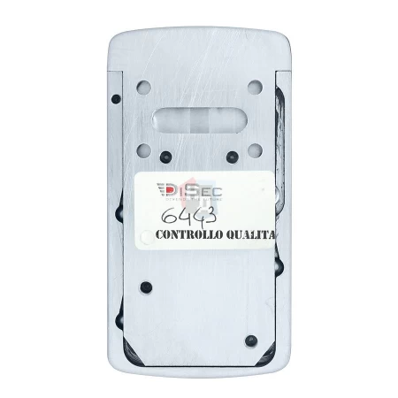 Броненакладка накладная Disec MG220MINI OVAL внешняя хром матовый (под сувальдный ключ)