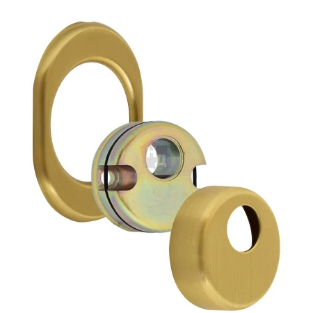 Броненакладка врезная Disec CD2000 Contro OVAL внутренняя латунь матовая