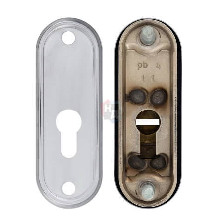 Броненакладка накладная Rostex R3 Decor PLATE хром матовый (38-45мм)