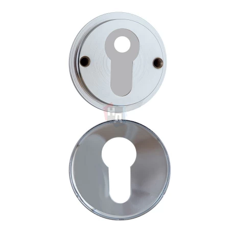 Броненакладка накладная Abloy CH101 h.12,5мм ROUND хром полированный
