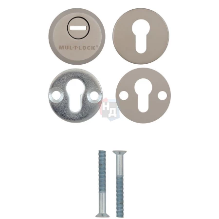 Броненакладка накладная Mul-T-Lock SL3 ROUND никель сатин