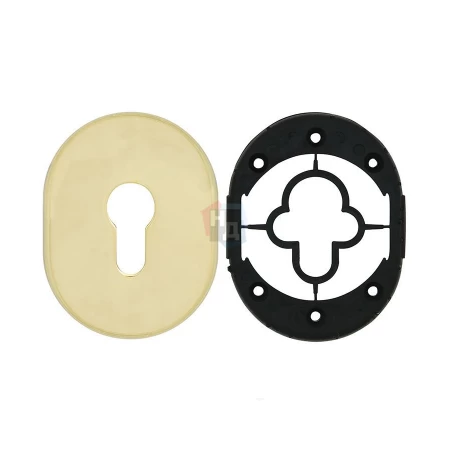Декоративная накладка под цилиндр Mul-T-Lock A630 OVAL латунь pvd (без шторки)