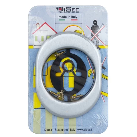 Накладка на броненакладку Disec KT3559 OVAL хром матовый