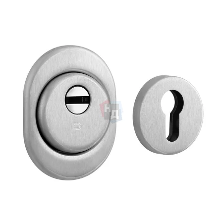 Броненакладка врезная Disec BDS16 Sferik OVAL+ROUND внешняя нержавеющая сталь