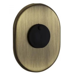 Декоративная накладка под сувальдный ключ Disec KT088 MATRIX OVAL бронза сатин (со шторкой)