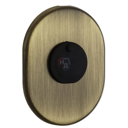Декоративная накладка под сувальдный ключ Disec KT088 MATRIX OVAL бронза сатин (со шторкой)
