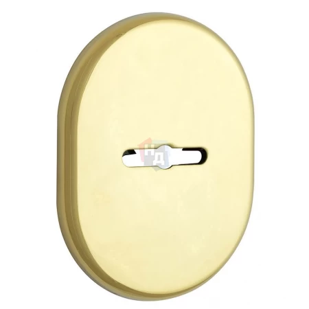 Декоративная накладка под сувальдный ключ Disec KT037 MATRIX OVAL латунь полированная (без шторки)
