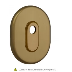 Декоративная накладка под цилиндр Disec A2427 OVAL бронза pvd