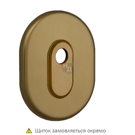 Декоративная накладка под цилиндр Disec A2427 OVAL бронза pvd
