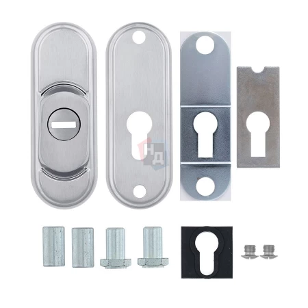 Броненакладка накладная Rostex R3 Decor PLATE хром матовый (38-45мм)
