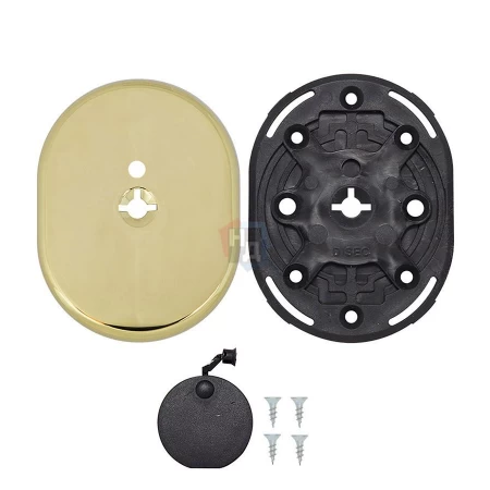 Декоративная накладка под ключ OMEGA Disec KT2140 OVAL латунь pvd (со шторкой)