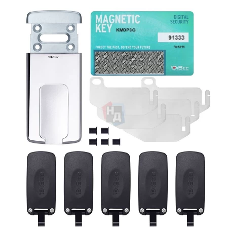 Броненакладка накладная Disec MG220MINI OVAL внешняя хром полированный (под сувальдный ключ) (5 ключей)