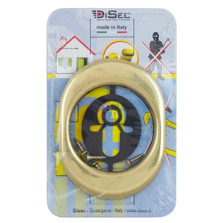 Накладка на броненакладку Disec KT056 OVAL латунь полированная