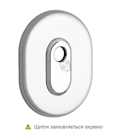 Декоративная накладка под цилиндр Disec A2427 OVAL хром полированный
