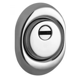 Броненакладка врезная Disec BKD250 Diamond OVAL внешняя хром полированный