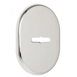 Декоративная накладка под сувальдный ключ Disec KT037 MATRIX OVAL хром полированный (без шторки)