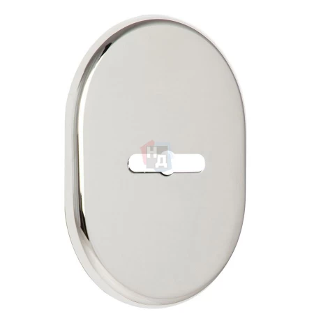 Декоративная накладка под сувальдный ключ Disec KT037 MATRIX OVAL хром полированный (без шторки)