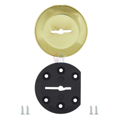 Декоративная накладка под сувальдный ключ Mul-T-Lock A731 MATRIX ROUND латунь pvd (без шторки)