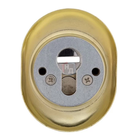 Броненакладка врезная Mul-T-Lock A615 OVAL внешняя латунь pvd