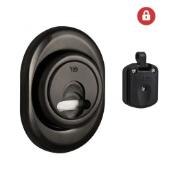 Броненакладка врезная Disec 3GDM OVAL внешняя черный (под сувальдный ключ)