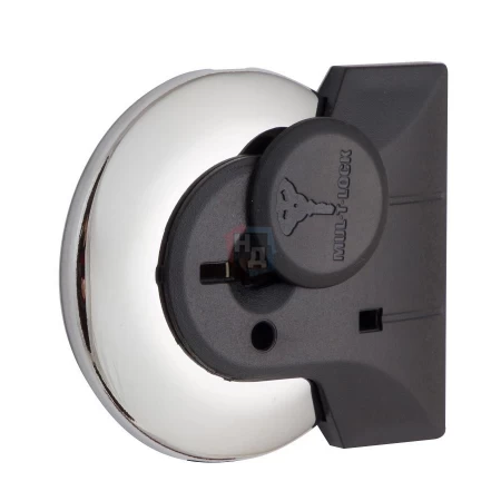 Декоративная накладка под сувальдный ключ Mul-T-Lock A732 MATRIX ROUND хром полированный (со шторкой)