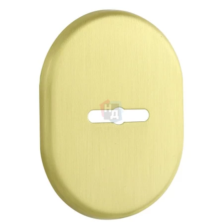Декоративная накладка под сувальдный ключ Disec KT090 MATRIX OVAL латунь матовая (со скрытой шторкой)